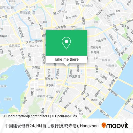 中国建设银行24小时自助银行(潮鸣寺巷) map