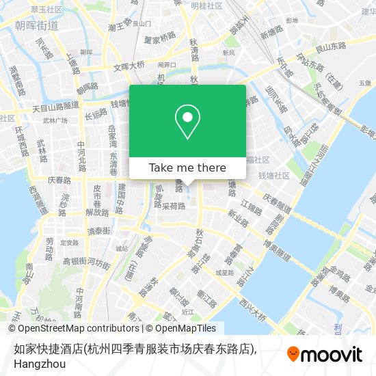 如家快捷酒店(杭州四季青服装市场庆春东路店) map