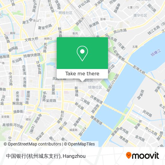 中国银行(杭州城东支行) map