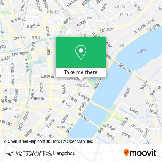 杭州钱江苑农贸市场 map