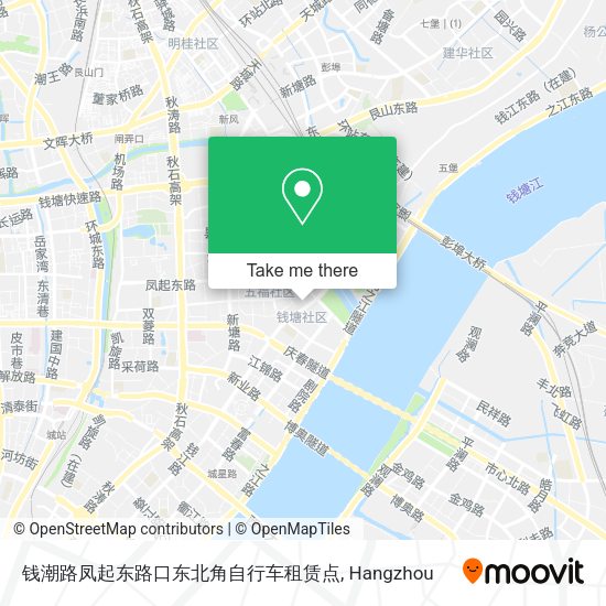 钱潮路凤起东路口东北角自行车租赁点 map