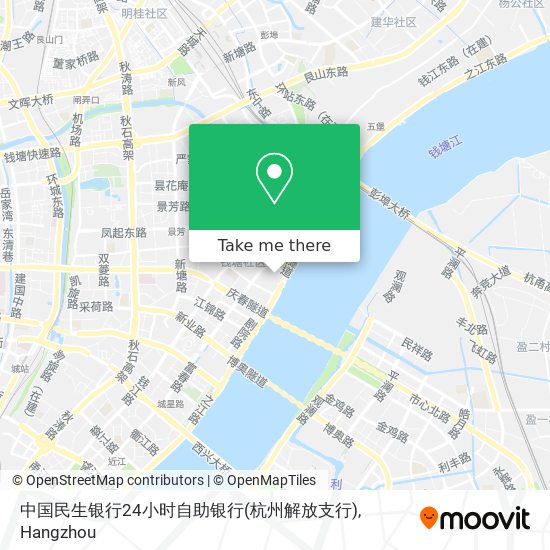 中国民生银行24小时自助银行(杭州解放支行) map
