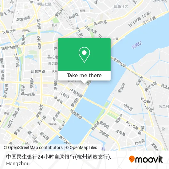 中国民生银行24小时自助银行(杭州解放支行) map