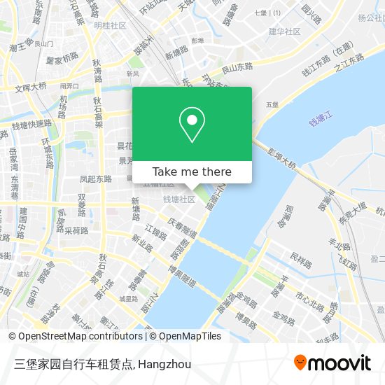 三堡家园自行车租赁点 map