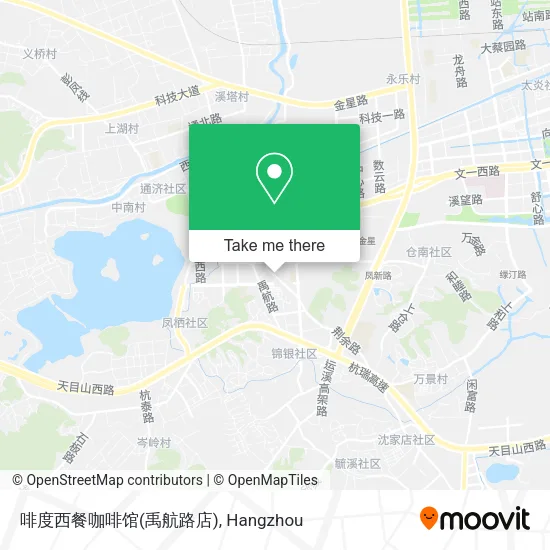 啡度西餐咖啡馆(禹航路店) map