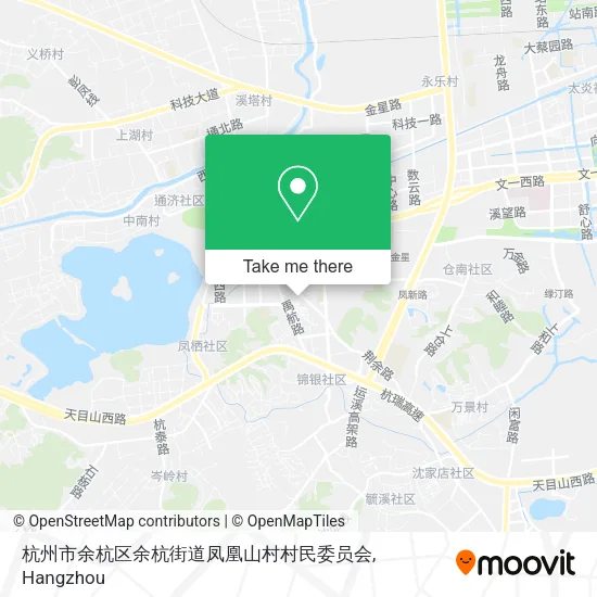杭州市余杭区余杭街道凤凰山村村民委员会 map