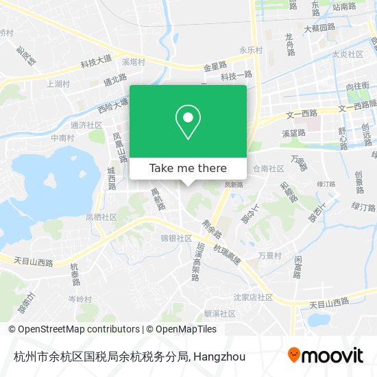 杭州市余杭区国税局余杭税务分局 map