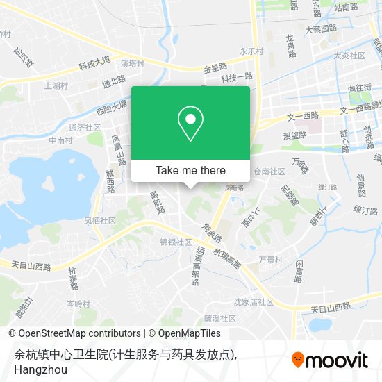 余杭镇中心卫生院(计生服务与药具发放点) map