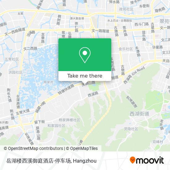 岳湖楼西溪御庭酒店-停车场 map