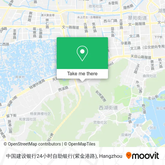 中国建设银行24小时自助银行(紫金港路) map