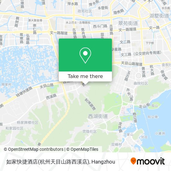 如家快捷酒店(杭州天目山路西溪店) map