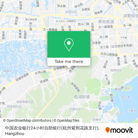 中国农业银行24小时自助银行(杭州紫荆花路支行) map