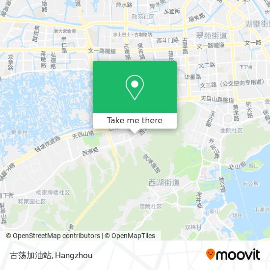 古荡加油站 map