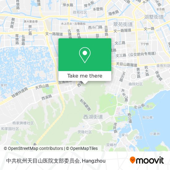 中共杭州天目山医院支部委员会 map