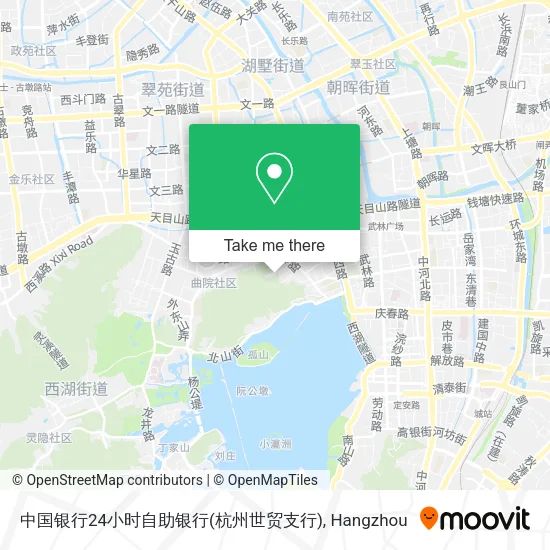 中国银行24小时自助银行(杭州世贸支行) map