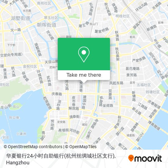华夏银行24小时自助银行(杭州丝绸城社区支行) map