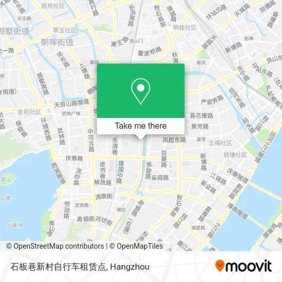 石板巷新村自行车租赁点 map