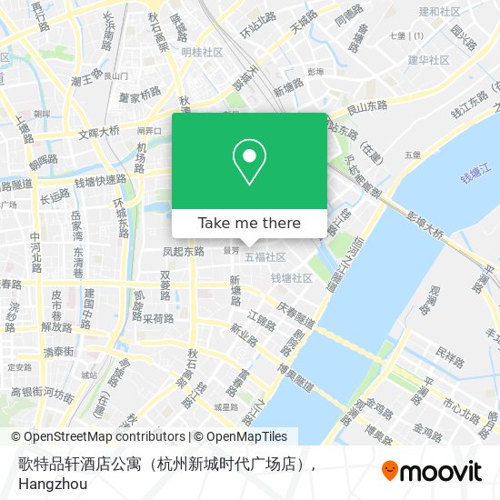 歌特品轩酒店公寓（杭州新城时代广场店） map