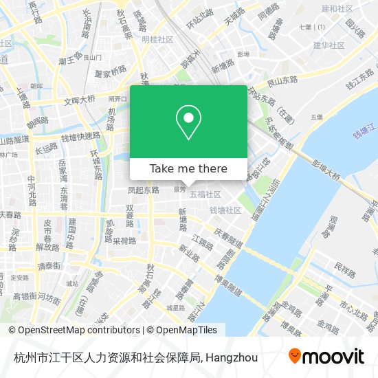 杭州市江干区人力资源和社会保障局 map