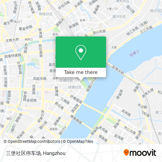 三堡社区停车场 map