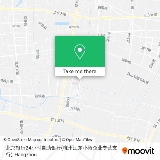 北京银行24小时自助银行(杭州江东小微企业专营支行) map