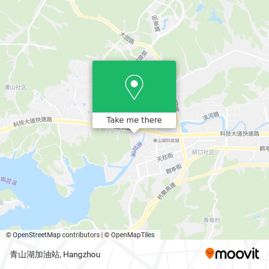 青山湖加油站 map