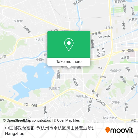 中国邮政储蓄银行(杭州市余杭区凤山路营业所) map