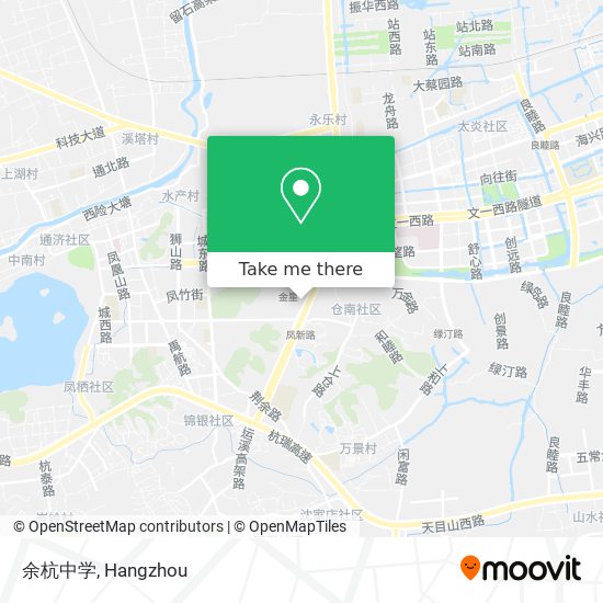 余杭中学 map