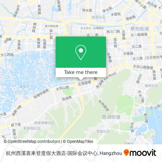 杭州西溪喜来登度假大酒店-国际会议中心 map