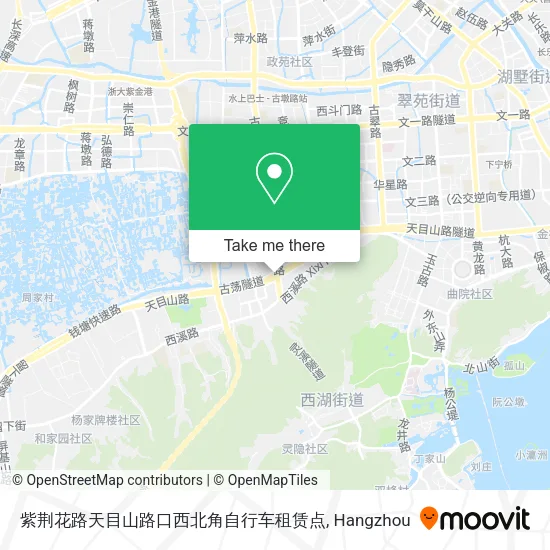 紫荆花路天目山路口西北角自行车租赁点 map