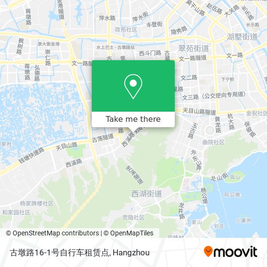 古墩路16-1号自行车租赁点 map