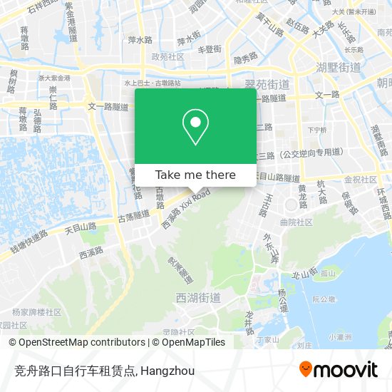 竞舟路口自行车租赁点 map