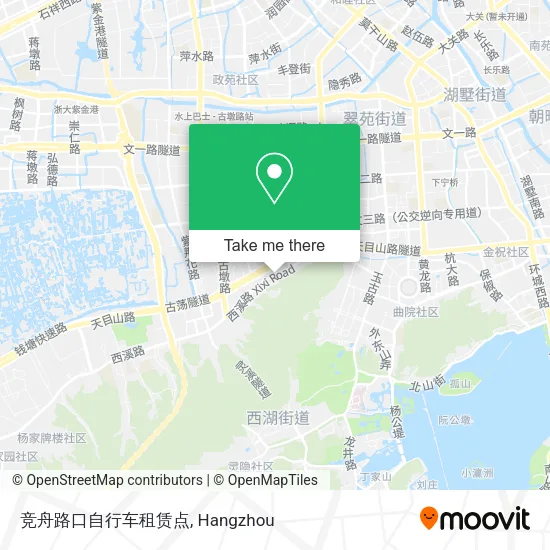 竞舟路口自行车租赁点 map