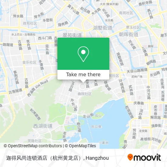 迦得风尚连锁酒店（杭州黄龙店） map