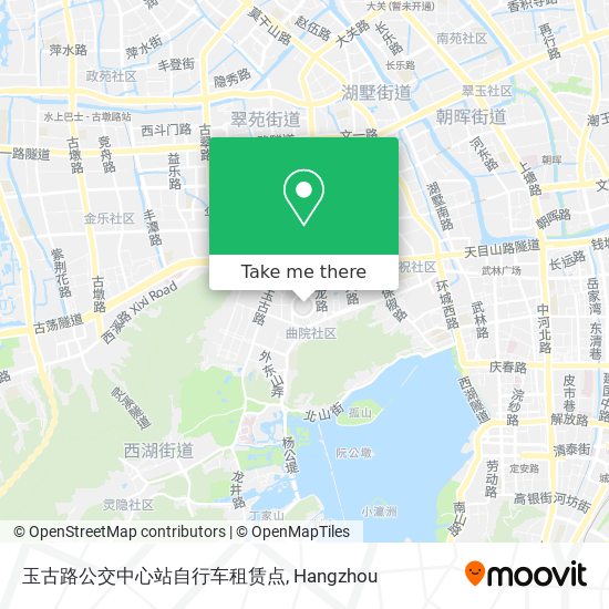 玉古路公交中心站自行车租赁点 map