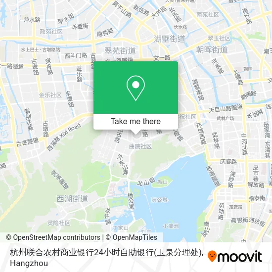 杭州联合农村商业银行24小时自助银行(玉泉分理处) map