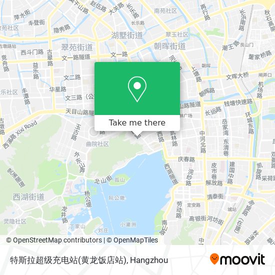 特斯拉超级充电站(黄龙饭店站) map