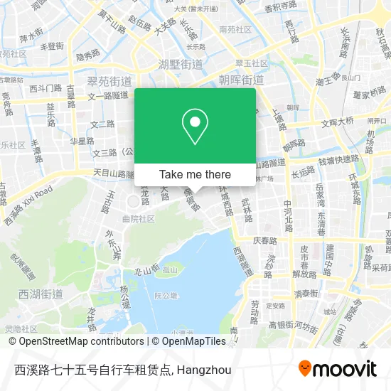 西溪路七十五号自行车租赁点 map
