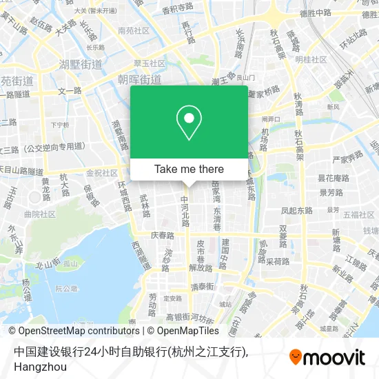 中国建设银行24小时自助银行(杭州之江支行) map