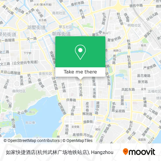 如家快捷酒店(杭州武林广场地铁站店) map