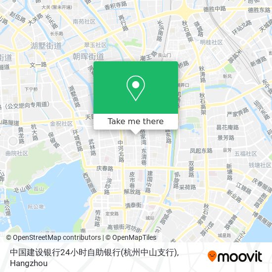 中国建设银行24小时自助银行(杭州中山支行) map