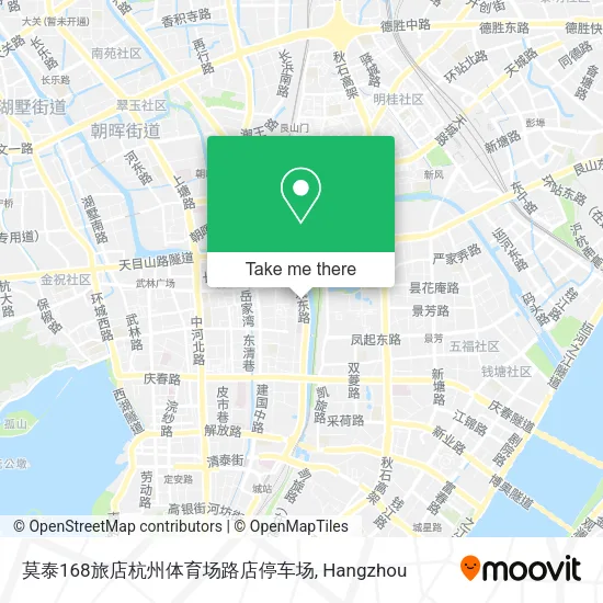 莫泰168旅店杭州体育场路店停车场 map