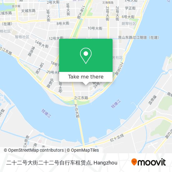 二十二号大街二十二号自行车租赁点 map