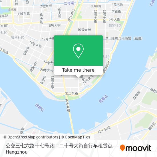 公交三七六路十七号路口二十号大街自行车租赁点 map