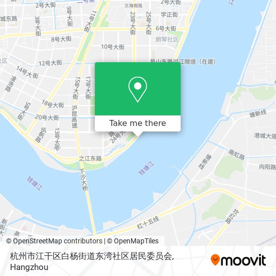 杭州市江干区白杨街道东湾社区居民委员会 map