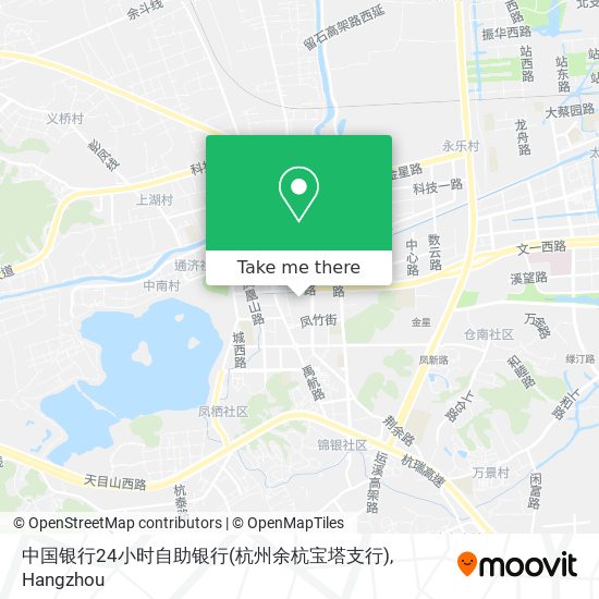 中国银行24小时自助银行(杭州余杭宝塔支行) map