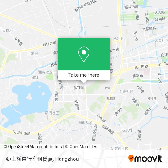 狮山桥自行车租赁点 map