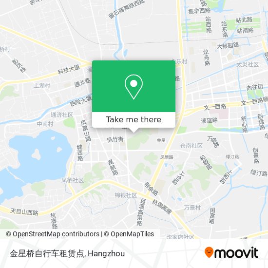 金星桥自行车租赁点 map