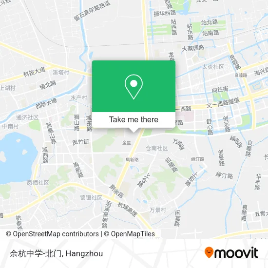 余杭中学-北门 map