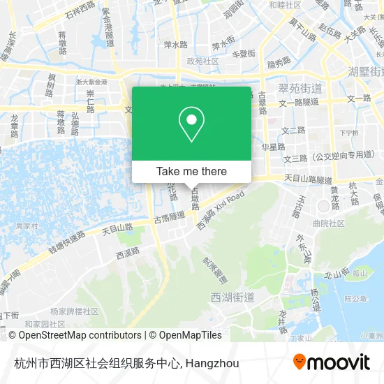 杭州市西湖区社会组织服务中心 map